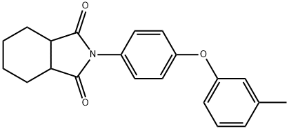 2-[4-(3-methylphenoxy)phenyl]hexahydro-1H-isoindole-1,3(2H)-dione Struktur