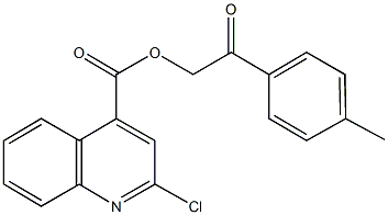 2-(4-methylphenyl)-2-oxoethyl 2-chloro-4-quinolinecarboxylate Struktur