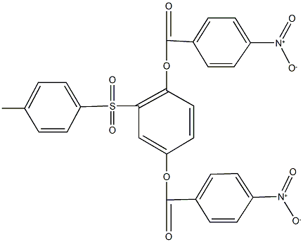 4-({4-nitrobenzoyl}oxy)-2-[(4-methylphenyl)sulfonyl]phenyl 4-nitrobenzoate Struktur