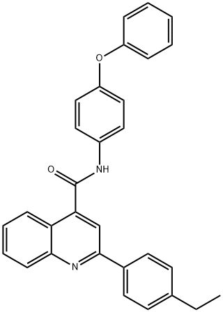 2-(4-ethylphenyl)-N-(4-phenoxyphenyl)-4-quinolinecarboxamide Struktur