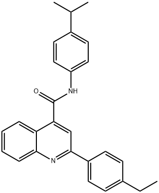 2-(4-ethylphenyl)-N-(4-isopropylphenyl)-4-quinolinecarboxamide Struktur