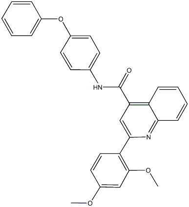 2-(2,4-dimethoxyphenyl)-N-(4-phenoxyphenyl)-4-quinolinecarboxamide Struktur