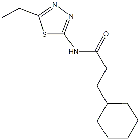 3-cyclohexyl-N-(5-ethyl-1,3,4-thiadiazol-2-yl)propanamide Struktur