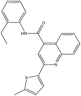 N-(2-ethylphenyl)-2-(5-methyl-2-thienyl)-4-quinolinecarboxamide Struktur