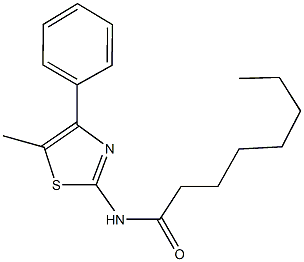 N-(5-methyl-4-phenyl-1,3-thiazol-2-yl)octanamide Struktur