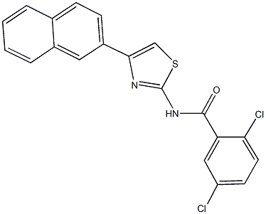 2,5-dichloro-N-[4-(2-naphthyl)-1,3-thiazol-2-yl]benzamide Struktur