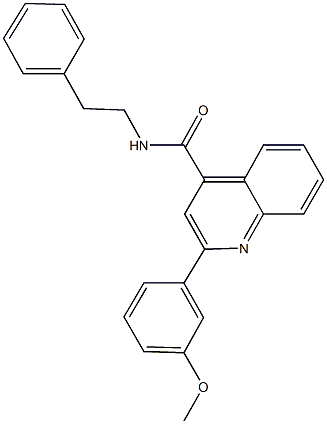 2-(3-methoxyphenyl)-N-(2-phenylethyl)-4-quinolinecarboxamide Struktur