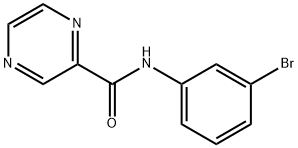 N-(3-bromophenyl)-2-pyrazinecarboxamide Struktur