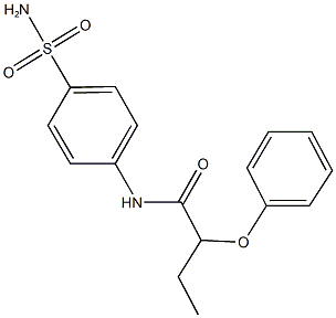 N-[4-(aminosulfonyl)phenyl]-2-phenoxybutanamide Struktur