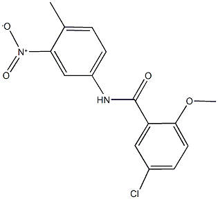 5-chloro-N-{3-nitro-4-methylphenyl}-2-methoxybenzamide Struktur