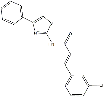 3-(3-chlorophenyl)-N-(4-phenyl-1,3-thiazol-2-yl)acrylamide Struktur