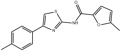 5-methyl-N-[4-(4-methylphenyl)-1,3-thiazol-2-yl]-2-furamide Struktur