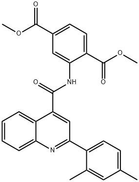 dimethyl 2-({[2-(2,4-dimethylphenyl)-4-quinolinyl]carbonyl}amino)terephthalate Struktur