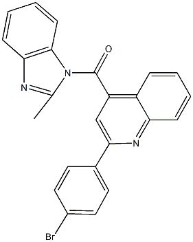 2-(4-bromophenyl)-4-[(2-methyl-1H-benzimidazol-1-yl)carbonyl]quinoline Struktur