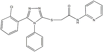 2-{[5-(2-chlorophenyl)-4-phenyl-4H-1,2,4-triazol-3-yl]sulfanyl}-N-(2-pyridinyl)acetamide Struktur