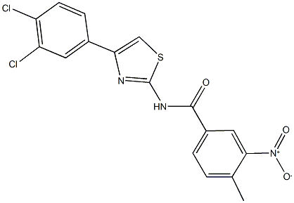 N-[4-(3,4-dichlorophenyl)-1,3-thiazol-2-yl]-3-nitro-4-methylbenzamide Struktur