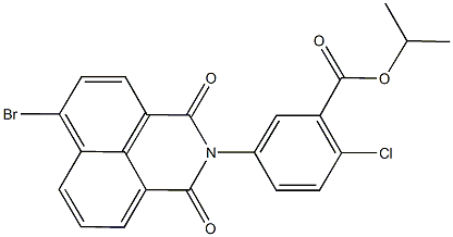 isopropyl 5-(6-bromo-1,3-dioxo-1H-benzo[de]isoquinolin-2(3H)-yl)-2-chlorobenzoate Struktur