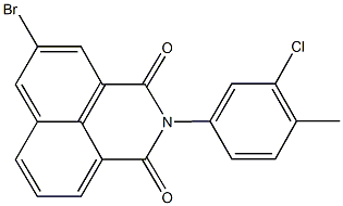 5-bromo-2-(3-chloro-4-methylphenyl)-1H-benzo[de]isoquinoline-1,3(2H)-dione Struktur