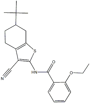 N-(6-tert-butyl-3-cyano-4,5,6,7-tetrahydro-1-benzothien-2-yl)-2-ethoxybenzamide Struktur