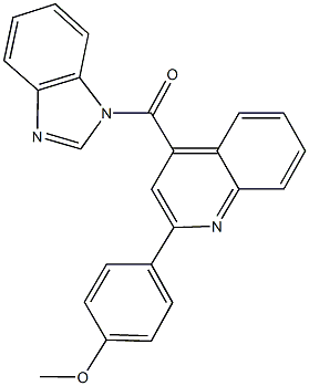 4-(1H-benzimidazol-1-ylcarbonyl)-2-(4-methoxyphenyl)quinoline Struktur