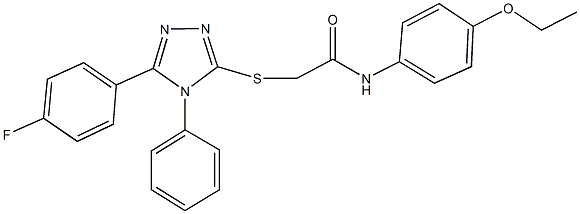 N-(4-ethoxyphenyl)-2-{[5-(4-fluorophenyl)-4-phenyl-4H-1,2,4-triazol-3-yl]sulfanyl}acetamide Struktur