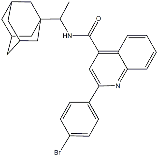 N-[1-(1-adamantyl)ethyl]-2-(4-bromophenyl)-4-quinolinecarboxamide Struktur