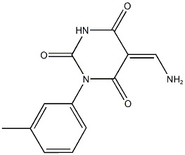 5-(aminomethylene)-1-(3-methylphenyl)-2,4,6(1H,3H,5H)-pyrimidinetrione Struktur