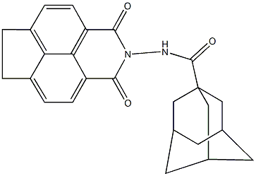 N-(1,3-dioxo-1,3,6,7-tetrahydro-2H-indeno[6,7,1-def]isoquinolin-2-yl)-1-adamantanecarboxamide Struktur