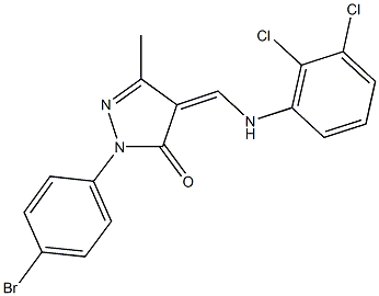 2-(4-bromophenyl)-4-[(2,3-dichloroanilino)methylene]-5-methyl-2,4-dihydro-3H-pyrazol-3-one Struktur