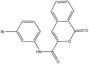 N-(3-bromophenyl)-1-oxo-1H-isochromene-3-carboxamide Struktur