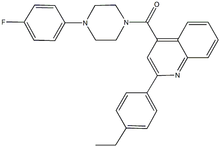 2-(4-ethylphenyl)-4-{[4-(4-fluorophenyl)-1-piperazinyl]carbonyl}quinoline Struktur