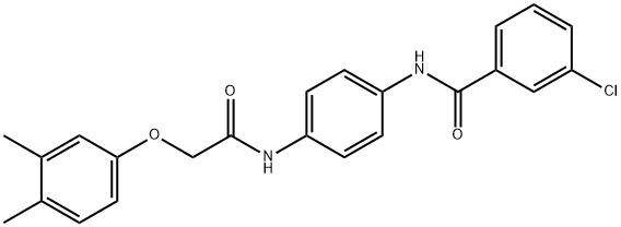 3-chloro-N-(4-{[(3,4-dimethylphenoxy)acetyl]amino}phenyl)benzamide Struktur