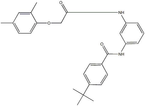 4-tert-butyl-N-(3-{[(2,4-dimethylphenoxy)acetyl]amino}phenyl)benzamide Struktur