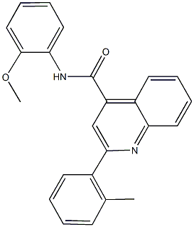 N-(2-methoxyphenyl)-2-(2-methylphenyl)-4-quinolinecarboxamide Struktur