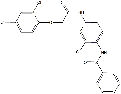 N-(2-chloro-4-{[(2,4-dichlorophenoxy)acetyl]amino}phenyl)benzamide Struktur