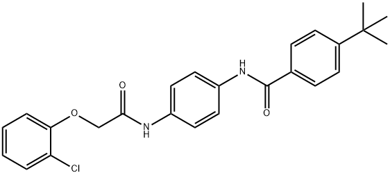 4-tert-butyl-N-(4-{[(2-chlorophenoxy)acetyl]amino}phenyl)benzamide Struktur