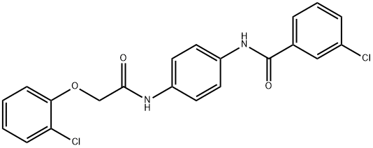 3-chloro-N-(4-{[(2-chlorophenoxy)acetyl]amino}phenyl)benzamide Struktur