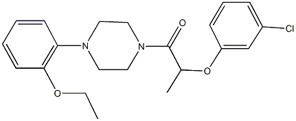 1-[2-(3-chlorophenoxy)propanoyl]-4-(2-ethoxyphenyl)piperazine Struktur