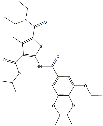 isopropyl 5-[(diethylamino)carbonyl]-4-methyl-2-[(3,4,5-triethoxybenzoyl)amino]-3-thiophenecarboxylate Struktur