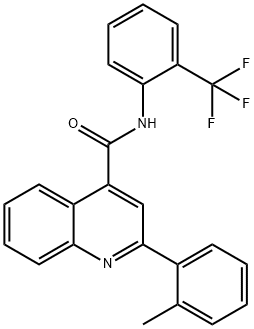 2-(2-methylphenyl)-N-[2-(trifluoromethyl)phenyl]-4-quinolinecarboxamide Struktur