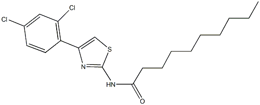 N-[4-(2,4-dichlorophenyl)-1,3-thiazol-2-yl]decanamide Struktur