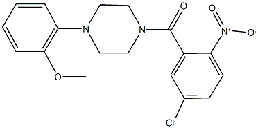 1-{5-chloro-2-nitrobenzoyl}-4-(2-methoxyphenyl)piperazine Struktur