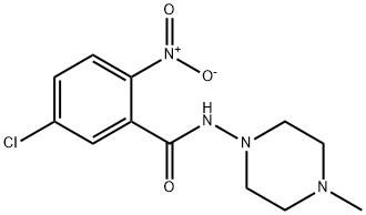 5-chloro-2-nitro-N-(4-methyl-1-piperazinyl)benzamide Struktur