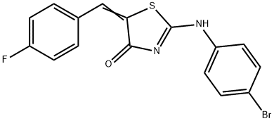 2-[(4-bromophenyl)imino]-5-(4-fluorobenzylidene)-1,3-thiazolidin-4-one Struktur