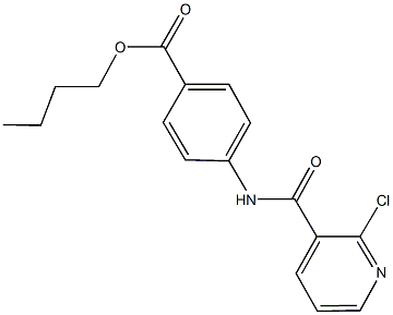 butyl 4-{[(2-chloro-3-pyridinyl)carbonyl]amino}benzoate Struktur