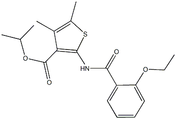 isopropyl 2-[(2-ethoxybenzoyl)amino]-4,5-dimethyl-3-thiophenecarboxylate Struktur