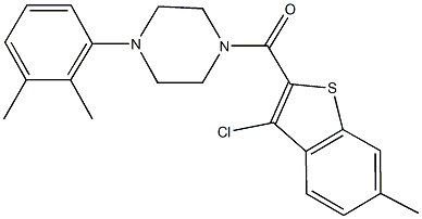 1-[(3-chloro-6-methyl-1-benzothien-2-yl)carbonyl]-4-(2,3-dimethylphenyl)piperazine Struktur