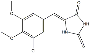 5-(3-chloro-4,5-dimethoxybenzylidene)-2-thioxo-4-imidazolidinone Struktur