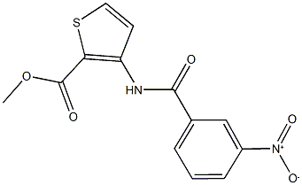 methyl 3-[(3-nitrobenzoyl)amino]-2-thiophenecarboxylate Struktur