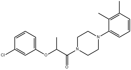 1-[2-(3-chlorophenoxy)propanoyl]-4-(2,3-dimethylphenyl)piperazine Struktur